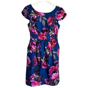 Anthropologie MOULINETTE SOEURS Size 0 Blue Floral Dress